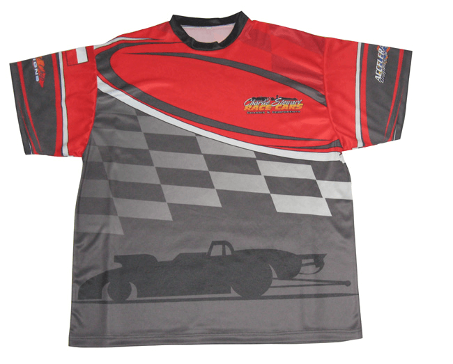 Black and Royal Blue Racing T-Shirt with Contrast Panel and Classic Styling 6 Custom Heritage Racing T-Shirt product view
