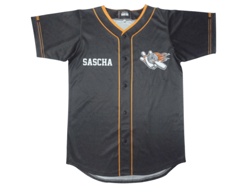Charcoal and Navy softball jersey with clean panel styling