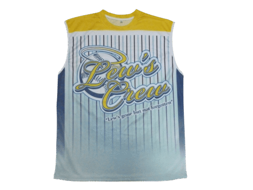 Silver and Gold softball jersey with contrast panel styling