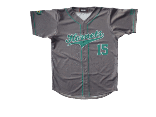 Slate and Teal softball jersey with clean panel styling