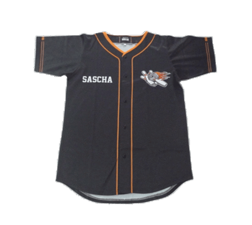 Charcoal and Silver softball jersey with clean panel styling