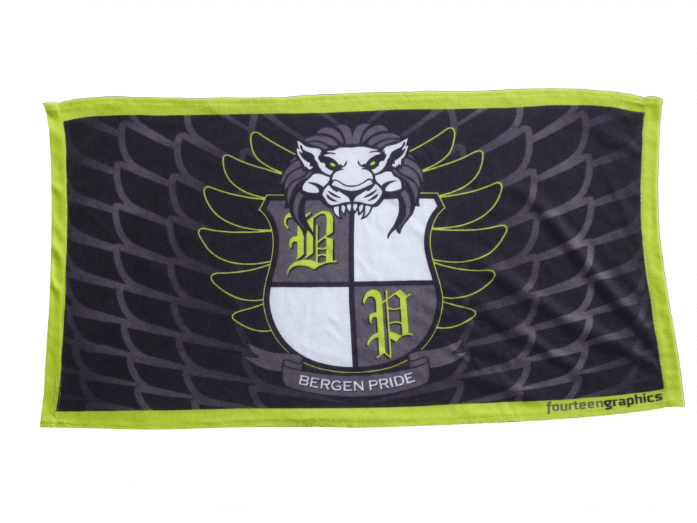 Charcoal and Silver Team Towel with Clean Panel and Gradient Styling 5 Custom Contrast Team Towel product view