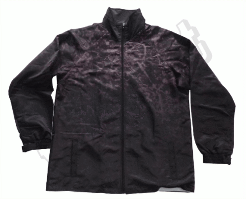 Black and Silver team track jacket with contrast panel styling