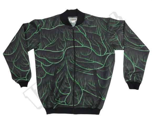 Black and Brown Team Track Jacket with Contrast Panel and Club Styling 5 Custom Stripe Team Track Jacket product view