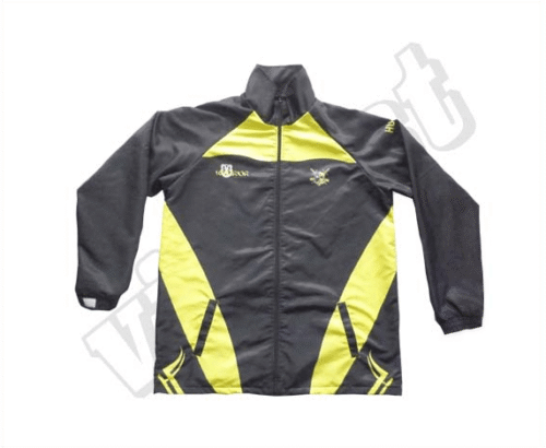 Charcoal and Yellow Team Track Jacket with Contrast Panel and Angular Styling 14 Charcoal and Yellow team track jacket with contrast panel styling