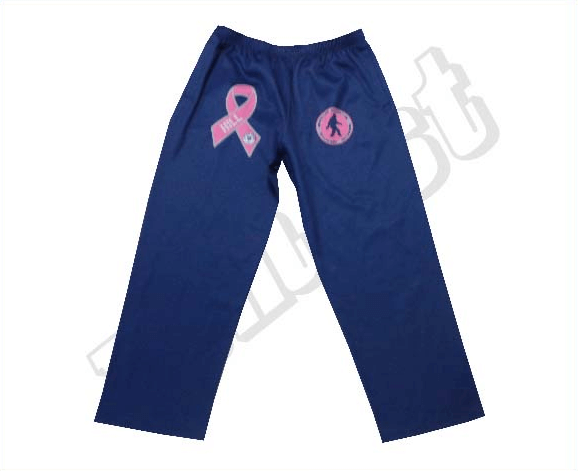 Black and White Team Pants with Contrast Panel and Angular Styling 5 Custom Stripe Team Pants product view