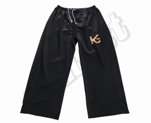 Black and White team pants with contrast panel styling