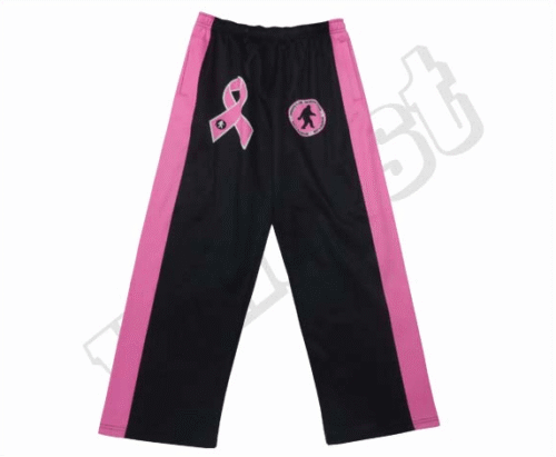 Black and Pink team pants with contrast panel styling