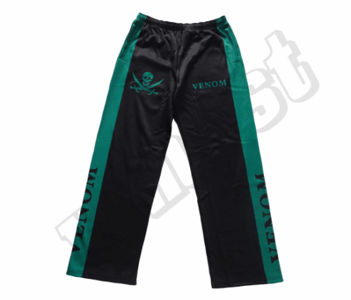 Black and Emerald team pants with contrast panel styling