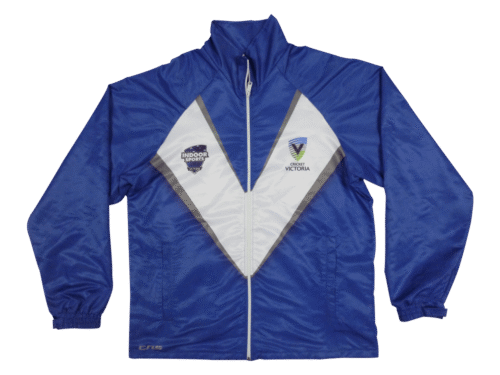 Royal Blue and Navy team tracksuit with clean panel styling