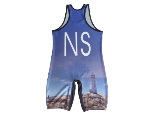 Slate and Royal Blue Wrestling Singlet with Abstract Graphic and Dynamic Styling 13 Slate and Royal Blue wrestling singlet with abstract graphic styling